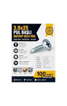 3.9x25 Rysb Pul Başlı Matkap Uçlu Akıllı Vida - 100 Adet Diğer 3.9x25 Rysb Pul Başlı Matkap Uçlu Akıllı Vida - 100 Adet Diğer