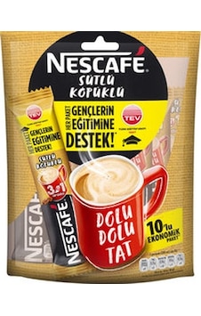 Nescafé 3'ü 1 Arada Sütlü Köpüklü 10 x 17.4 G Nescafé 3'ü 1 Arada Sütlü Köpüklü 10 x 17.4 G