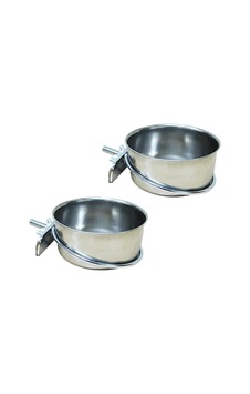 2 Adet Vidalı Çelik Yemlik 10 Oz / 300 Ml