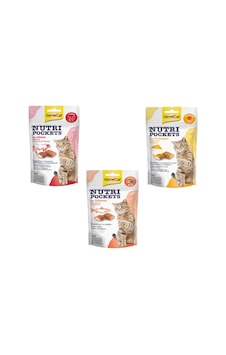 Gimcat Nutripockets Biftek + Malt + Somonlu Kedi Ödülü 60 G Gimcat Nutripockets Biftek + Malt + Somonlu Kedi Ödülü 60 G