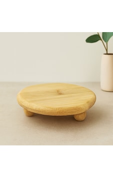 Bambu Sunum Tabağı Ayaklı 11x11 Cm Çr Bambu Sunum Tabağı Ayaklı 11x11 Cm Çr