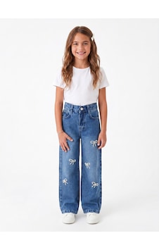 Onloox Kız Çocuk Mavi Kız Çocuk Mavi Pamuklu Geniş Paça Regular Kesim İnci Detaylı Fiyonk İşlemeli Jean Pantolon 5 Yaş Onloox Kız Çocuk Mavi Kız Çocuk Mavi Pamuklu Geniş Paça Regular Kesim İnci Detaylı Fiyonk İşlemeli Jean Pantolon 5 Yaş