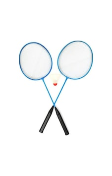 Mavi Renkli Badminton Raket Seti - 2 Adet Raket + 1 Adet Top