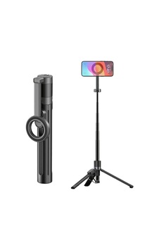 Jmary Kt-279 Magnetik Kablosuz Kumandalı Tripod Ve Selfie Çubuğu Siyah