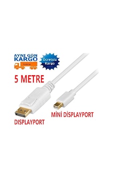 Mini Displayport To Displayport Kablosu 4320P 5 Metre Dp Çevirici Mini Displayport To Displayport Kablosu 4320P 5 Metre Dp Çevirici