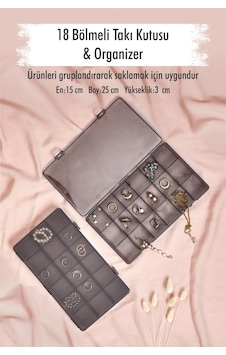18 Bölmeli Takı Kutusu & Çok Amaçlı Kutu & Organizer Çok Renkli 18 Bölmeli Takı Kutusu & Çok Amaçlı Kutu & Organizer Çok Renkli