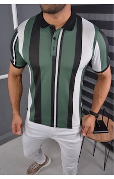 Mcz Giyim Yeşil - Beyaz Renk Polo Yaka Slim Fit Erkek T-shirt Yeşilbeyaz Mcz Giyim Yeşil - Beyaz Renk Polo Yaka Slim Fit Erkek T-shirt Yeşilbeyaz