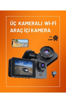 Full Hd Çözünürlüklü Üç Kameralı Araç İçi Kamera Park Ve Sürüş Güvenliği 05705284 Full Hd Çözünürlüklü Üç Kameralı Araç İçi Kamera Park Ve Sürüş Güvenliği 05705284