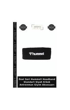 Özel Seri Hummell Headband Standart Siyah Erkek Antrenman Giyim Aksesuarı