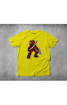 Freeyez Ninja Deadpool Unisex Pamuklu Penye T-Shirt Freeyez Ninja Deadpool Unisex Pamuklu Penye T-Shirt