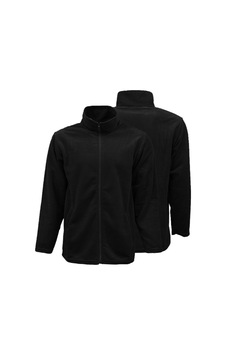 Acr Giyim Siyah Bato Yaka Tam Fermuarlı Ve Cepli Outdoor Polar Ceketacr Giyim Siyah