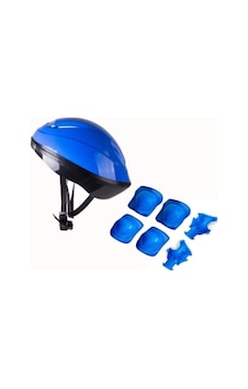 Mavi Koruyucu Kask Dirseklik Dizlik Dirseklik Takım Set Scooter Koruyucu Aksesuarlar Mavi