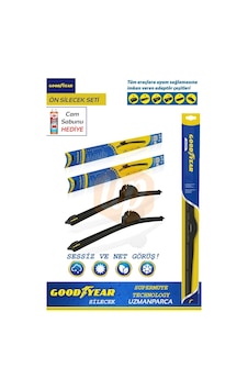 Good Year Volkswagen Polo İle Uyumlu 2005-2009 Goodyear Supermute 2'li Muz Tipi Ön Silecek Seti