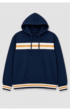 Markapia Kadın Kapüşonlu Çizgi Detaylı Sweatshirt Lacivert Markapia Kadın Kapüşonlu Çizgi Detaylı Sweatshirt Lacivert