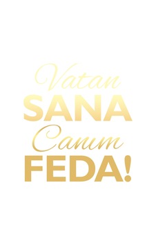 Vatan Sana Canım Feda Sticker17x17 Cm Gold Vatan Sana Canım Feda Sticker17x17 Cm Gold