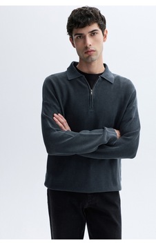 Mudo Erkek Erkek Lacivert Oversize Polo Yaka Kazak 1263351 Mudo Erkek Erkek Lacivert Oversize Polo Yaka Kazak 1263351