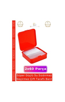 Süper Güçlü Yapışkan Kolay Çıkarılabilir Çok Amaçlı 60 Parça Çift Taraflı Şeffaf Bant 2 Adet
