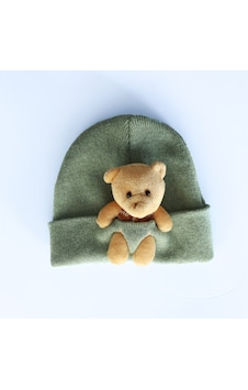 Bidigago Peluş Ayıcıklı Renkli Çocuk Bere Yeşil Bidigago Peluş Ayıcıklı Renkli Çocuk Bere Yeşil