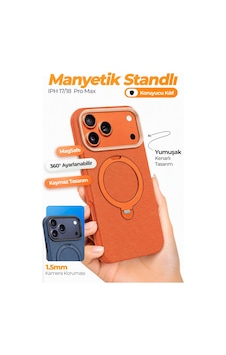 Fulltech Ftpc10 Apple iPhone Uyumlu 17 Pro Max Turuncu Magsafe Kılıf 360 Döner Metal Halkalı Standlı Many Fulltech Ftpc10 Apple iPhone Uyumlu 17 Pro Max Turuncu Magsafe Kılıf 360 Döner Metal Halkalı Standlı Many