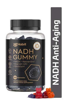Hi Habit Nadh Gummy Q10 Ve Glutatyon İçeren Takviye 60 Adet Hi Habit Nadh Gummy Q10 Ve Glutatyon İçeren Takviye 60 Adet