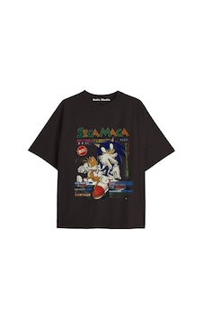 Kalic Studio Unisex Bay Sonic Desenli Siyah Yazlık T-shirt Siyah-215 Kalic Studio Unisex Bay Sonic Desenli Siyah Yazlık T-shirt Siyah-215
