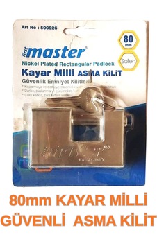 Niikelaj Kaplama 80mm Kayar Milli Asma Kilit