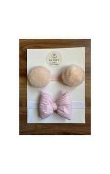 Kız Bebek Fiyonklu & Ponponlu Bandana - Saç Bandı 2'li Set Pembe - Pembe Çizgili Pembe - Pembe Çizgili Kız Bebek Fiyonklu & Ponponlu Bandana - Saç Bandı 2'li Set Pembe - Pembe Çizgili Pembe - Pembe Çizgili