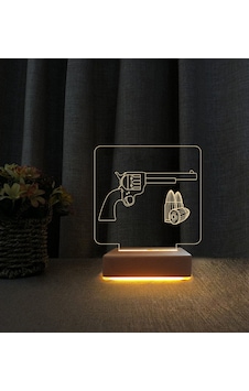 Silah Tasarımlı 3d Led Masa Lambası Doğum Günü Hediyesi Lamba Silah Tasarımlı 3d Led Masa Lambası Doğum Günü Hediyesi Lamba