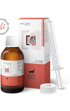 Alphafox Vetq0m Coat Perfect Köpek 120 Ml Tüy Dökülmesini Önleyen Biotin Ve Çinko Destekli Deri Bakım Şurubu Alphafox Vetq0m Coat Perfect Köpek 120 Ml Tüy Dökülmesini Önleyen Biotin Ve Çinko Destekli Deri Bakım Şurubu