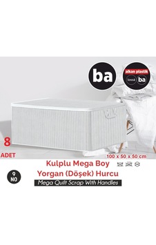 8 Adet Kulplu Mega Boy Döşek Hurcu Düzenleyici Tutma Kulplu Organizer Saklama Hurç No9- Ba040- 8 Adet Gri 8 Adet Kulplu Mega Boy Döşek Hurcu Düzenleyici Tutma Kulplu Organizer Saklama Hurç No9- Ba040- 8 Adet Gri