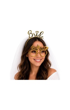 Mey İthalat Bride Yazılı Gold Taç Ve Parti Gözlüğü Seti 0 Mey İthalat Bride Yazılı Gold Taç Ve Parti Gözlüğü Seti 0