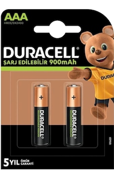 Duracell 1.2v 900mah Aaa Şarj Edilebilir İnce Kalem Pil 2'li Paket Duracell 1.2v 900mah Aaa Şarj Edilebilir İnce Kalem Pil 2'li Paket
