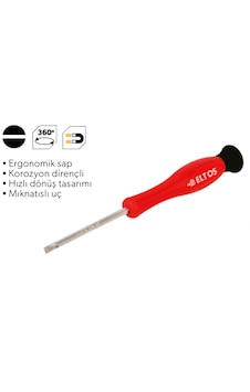 Eltos Std002 Manyetik Uçlu Saatçi Tornavida Düz 2x60 Mm Eltos Std002 Manyetik Uçlu Saatçi Tornavida Düz 2x60 Mm