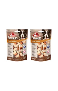 8in1 Flavours Meaty Biscuits Köpek Ödülü 100 Gr. X 2 Adet 8in1 Flavours Meaty Biscuits Köpek Ödülü 100 Gr. X 2 Adet