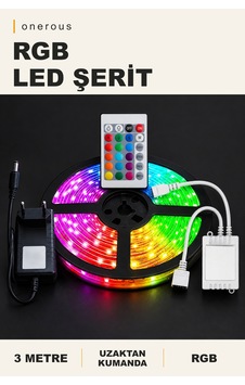 Onerous 3 M Rgb Led Şerit, Uzaktan Kumandalı Onr-829732012 Onerous 3 M Rgb Led Şerit, Uzaktan Kumandalı Onr-829732012