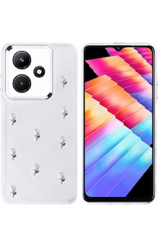 İnfinix Hot 30i Uyumlu Kılıf Airbag Tasarımlı Simli Şeffaf Zore Kutup Kapak - Lale - İnfinix Hot 30i Uyumlu Kılıf Airbag Tasarımlı Simli Şeffaf Zore Kutup Kapak - Lale -