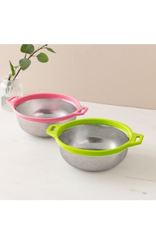 21 Cm Kulplu Metal Süzgeç - Çelik Sepet Renkli 21 Cm Kulplu Metal Süzgeç - Çelik Sepet Renkli