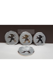 Jant Göbeği Arma Peugeot Alüminyum 60Mm Silver 4'Lü Set Jant Göbeği Arma Peugeot Alüminyum 60Mm Silver 4'Lü Set