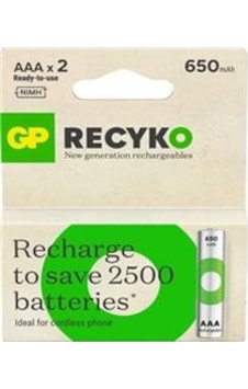Gp Aaa 650 Mah Şarjlı İnce Kalem Pil 2'li Paket Gp65aaahchp-bu2 Gp Aaa 650 Mah Şarjlı İnce Kalem Pil 2'li Paket Gp65aaahchp-bu2