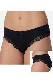 İmer Bayan Dantelli Modal Slip Bikini Külot 4236 Siyah İmer Bayan Dantelli Modal Slip Bikini Külot 4236 Siyah