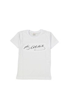Bebegen Unisex Beyaz Siyah K. Atatürk Kabartmalı İmzalı Kısa Kol Tişört Çok Renkli Bebegen Unisex Beyaz Siyah K. Atatürk Kabartmalı İmzalı Kısa Kol Tişört Çok Renkli