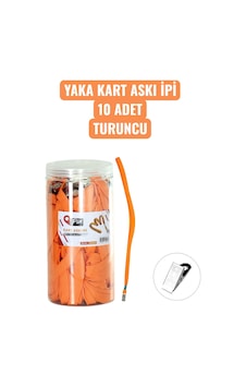Yaka Kart Askı İpi 10 Adet Turuncu Yaka Kart Askı İpi 10 Adet Turuncu