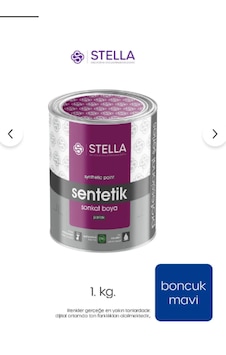 Stella Son Kat Yağlı Boya Sentetik 1 Kg Boncuk Mavi 0.75 KG