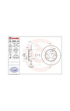 Brembo 08295024 Fren Diski Ön Mercedes 190 W201 85 93 561330jc Brembo 08295024 Fren Diski Ön Mercedes 190 W201 85 93 561330jc