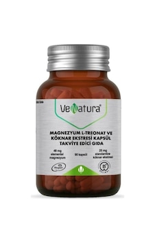 Venatura Magnezyum L-Treonat ve Köknar Eki 90 Kapsül Venatura Magnezyum L-Treonat ve Köknar Eki 90 Kapsül