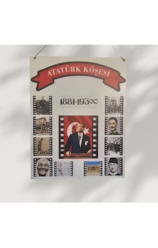 Ahşap Dijital Baskı Atatürk Köşesi