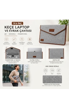 Büro Ev Ofis Bilgisayarı İçin 15.6 Notebook Cırtlı Keçe Evrak Dosya Taşıma Çantası Diğer Büro Ev Ofis Bilgisayarı İçin 15.6 Notebook Cırtlı Keçe Evrak Dosya Taşıma Çantası Diğer