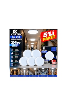Kartek Kl 213 24w Led Glop Armatür 5'li Paket 6500k Beyaz Işık 35 Cm Sıva Üstü Tavan Armatürü - 941484953 Diğer Kartek Kl 213 24w Led Glop Armatür 5'li Paket 6500k Beyaz Işık 35 Cm Sıva Üstü Tavan Armatürü - 941484953 Diğer