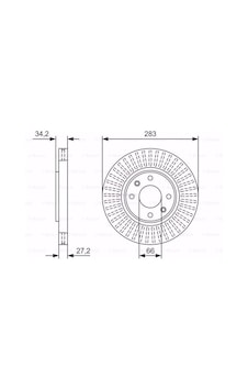 Opel Crossland x 1.2 2017-2020 Bosch Ön Fren Diski Opel Crossland x 1.2 2017-2020 Bosch Ön Fren Diski
