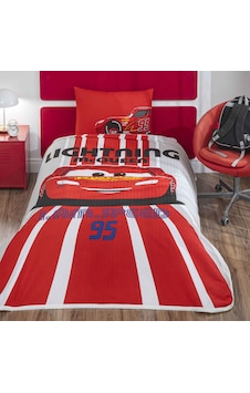 Taç Lisanslı Disney Cars Lightning Pamuk Tek Kişilik Pike Takımı 000000001000051392 Çok Renkli